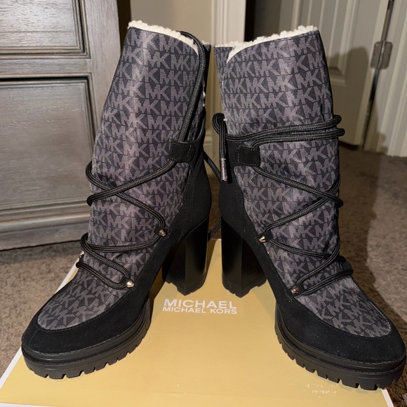 Michael Kors Culver Mixed-Media Platform Boot - Picture 2 of 11